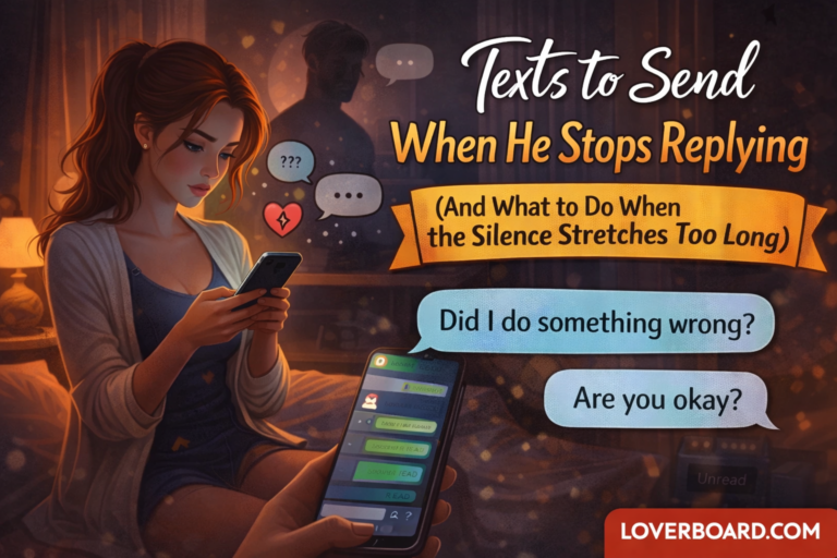 Texts to Send When He Stops Replying